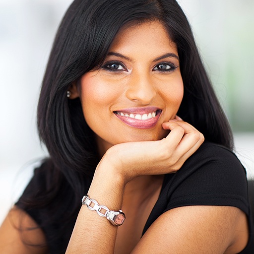 Woman with gorgeous smile after teeth whitening