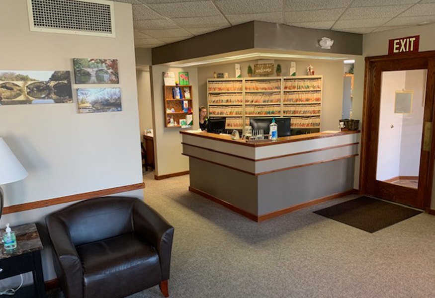 Dental office reception desk